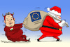Cartoon: Orban droht Veto an (small) by leopold maurer tagged orban,veto,startschuss,eu,beitrittsverhandlungen,ukraine,krampus,nikolaus,ungarn,krieg,russland,sanktionen,milliarden,gelder,erpressung,leopold,maurer,karikatur,cartoon