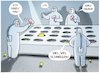Cartoon: Testlabor (small) by markus-grolik tagged pandemie,impfen,forschung,schneller,wissenschaftler,zeitnot,corona,labor,impfstoff,test,virus,experten