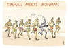 Cartoon: Tinman versus Ironman (small) by markus-grolik tagged sport,ausdauersport,showdown,event,marathon,ironman,hawai,extremsport,sportarten,gesundheit,herzinfarkt,wellness,fitness,outdoor,wettkampf,wahnsinn,gesundheitswahn