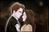 Cartoon: Under The Moon (small) by condemned2love tagged twilight,love