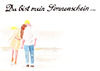 Cartoon: Sonnenschein (small) by Frank Zimmermann tagged sonnenschein,liebe,pärchen,mann,frau,sonne,sonnenuntergang,hand,spazieren,cartoon,aquarell,hose