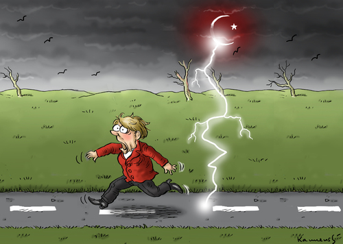 Cartoon: Türkischer Zorn (medium) by marian kamensky tagged abhöraffäre,türkei,deutschland,erdogan,merkel,abhöraffäre,türkei,deutschland,erdogan,merkel