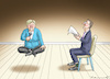 Cartoon: MERKEL- INTERVIEW (small) by marian kamensky tagged merkel,interview