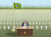 Cartoon: PRÄSIDENT BOLSONARO (small) by marian kamensky tagged bolsonaro,brasilien,corona,amazonas,regenwald,pandemie,mutanten