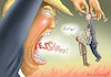 Cartoon: WÜTENDER TRUMP (small) by marian kamensky tagged trump,versus,erdogan,lira,türkei,sanktionen,erdogans,iphone,boykott