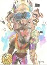Cartoon: Dennis Rodman (small) by RoyCaricaturas tagged rodman dennis nba basketball chicago bulls