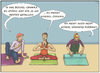 Cartoon: Bürzel-Yoga (small) by SoRei tagged yoga,yogaraum,yogamatte,chakra,bürzel,wurzelchakra,schneidersitz,spüren,atmen,furzen,achtsamkeit,wissenschaft,fühlen,getue,asana,asanas,anleitung