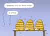 Cartoon: Die Biene Meier (small) by Uliwood tagged weltbienentag,bienen,bienenstock,natur,gedenktag,lieferung,tiere