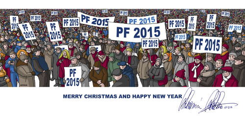 Cartoon: pf2015 (medium) by Lubomir Kotrha tagged happy,new,year