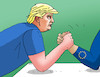 Cartoon: trumpeutlak (small) by Lubomir Kotrha tagged usa,europe,world,trade,war,clo,zoll,douanne