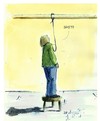Cartoon: SHIT! (small) by Jori Niggemeyer tagged hängen,selbstmordgedanken,endzeitstimmung,niggemeyer,joricartoon,cartoon