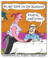 Cartoon: duzen (small) by Andreas Prüstel tagged du,duzen,alt,jung,gastronomie,kellnerin,gast