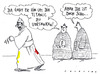 Cartoon: nervöser papst (small) by Andreas Prüstel tagged papst,ratzinger,klage,satiremagazin,satire,kunstfreiheit,titanic