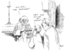 Cartoon: Abendessen fällt heut aus (small) by Paolo Calleri tagged vatikan,papst,benedikt,xvi,kondome,aids,verhuetung
