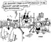 Cartoon: Firmenoptimismus (small) by RABE tagged firma,bilanz,aufschwung,büro,mitarbeiter,euro,computer,schreibtisch,chef,betriebsklima,abreißkalender,papierkorb,diagramm