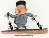 Cartoon: Nordkorea (small) by RABE tagged nordkorea,kim,jong,un,atommacht,südkorea,usa,nuklearmacht,atombombe,rabe,ralf,böhme,cartoon,karikatur,pjöngjang,walking,nordicwalking,bomben,sprengköpfe,plutonium,konflikt,raketen,stationierung,machthaber,diktator