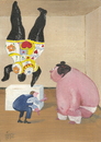 Cartoon: Niki de Saint Phalle auf Abwegen (small) by tiede tagged niki,de,saint,phalle,atelier,sumo,modell,bildhauerin