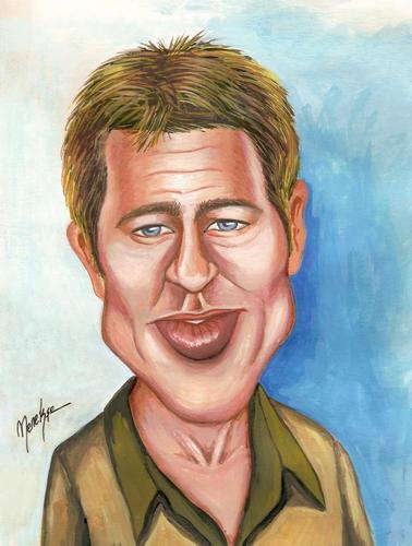 Caricature Brad Pitt