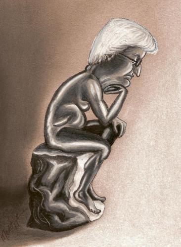 Cartoon: Steinmeier (medium) by menekse cam tagged steinmeier,merkel,rodin,thinking,man,germany