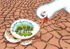 Cartoon: Nature Reborn (small) by menekse cam tagged nature,reborn,coronavirus,lockdown,life,new,hatching,bird,tree