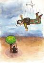 Cartoon: parachutist (small) by menekse cam tagged parachutist