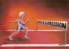 Cartoon: Steinmeier (small) by menekse cam tagged steinmeier merkel racing election barrier germany