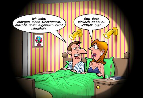 Cartoon: Arzttermin (medium) by Chris Berger tagged arzt,doktor,termin,krankheit,krankenstand,arzt,doktor,termin,krankheit,krankenstand