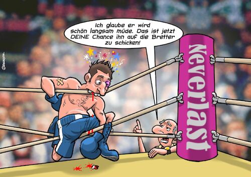 Cartoon: Chance (medium) by Joshua Aaron tagged boxen,mma,fight,kampf,ring,boxer,trainer,tip,boxen,mma,fight,kampf,ring,boxer,trainer,tip