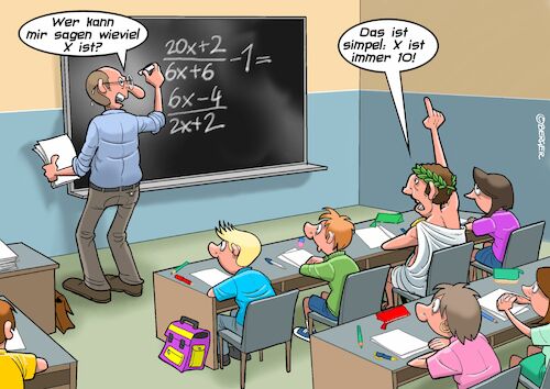 Cartoon: Römer (medium) by Chris Berger tagged math2022,mathematik,römer,unbekannte,math2022,mathematik,römer,unbekannte