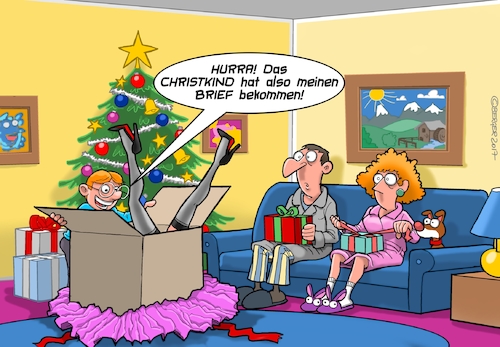 Cartoon: Weihnachtsgeschenk (medium) by Chris Berger tagged wunschzettel,hooker,nutte,weihnachten,xmas,santa,geschenke,wunschzettel,hooker,nutte,weihnachten,xmas,santa,geschenke
