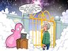 Cartoon: Begegnung mit Gott (small) by Chris Berger tagged gott,himmelstor,tod,ewigkeit,evolution,schöpfung,wissenschaft,religion