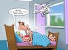 Cartoon: Drohne (small) by Chris Berger tagged drohne,seitensprung,ehemann,verhältnis,gattin,freund
