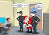 Cartoon: Santa in Schwierigkeiten (small) by Chris Berger tagged santa impfen corona pandemie lockdown impfpflicht