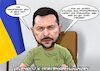 Cartoon: Ukrainischer Friedensbotschafter (small) by Chris Berger tagged selenskyj,zelensky,putin,krieg,ukraine,russland,massensterben,waffenlieferungen,panzer