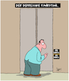 Cartoon: Abwärts... (small) by Karsten Schley tagged depressionen,technik,psychologie,psychiatrie,fahrstühle,gesundheit,launen,angestellte,büro