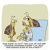 Cartoon: Atheismus??!! (small) by Karsten Schley tagged kirche,religion,christentum,atheismus,natur,tiere,insekten,motten