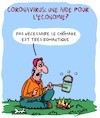 Cartoon: Corona et Chomage (small) by Karsten Schley tagged coronavirus,economie,politique,industrie,production,sante,chomage