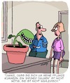 Cartoon: Grüner Daumen (small) by Karsten Schley tagged nachbarschaft,pflanzen,biologie,männer,frauen,beziehungen,pflege,ernährung,gesellschaft