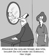 Cartoon: Herr Vogel (small) by Karsten Schley tagged tiere,männer,frauen,natur,psychologie,gesellschaft