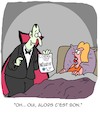 Cartoon: La Nuit du Vampire (small) by Karsten Schley tagged vampires,horreur,medias,films,literature,corona,sante,societe,politique