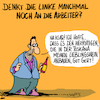 Cartoon: Links (small) by Karsten Schley tagged linke,arbeiter,werktätige,dekadenz,ignoranz,politik,realitätsferne,verlust,wahlen,populismus,extremismus,gesellschaft,deutschland