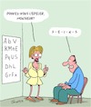Cartoon: Ophtalmologiste (small) by Karsten Schley tagged medecins,patients,sante,ophtalmologistes,sexe,hommes,femmes