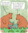 Cartoon: Ouvert... (small) by Karsten Schley tagged gens,ours,environnement,nature,nutrition