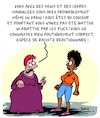 Cartoon: Reactionnaire ! (small) by Karsten Schley tagged feminisme,fanatisme,sectarisme,politique,political,correctness,femmes,societe,racisme