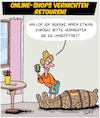 Cartoon: Retouren (small) by Karsten Schley tagged internet,onlineshopping,wirtschaft,transport,pakete,service,business,resourcen