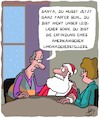 Cartoon: Tapfer (small) by Karsten Schley tagged weihnachtsmann,weihnachten,mythen,glaube,familien,adoption,mütter,väter,nahrungmittelindustrie,kapitalismus,usa,cola,business,wirtschaft,werbung,marketing