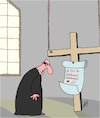 Cartoon: Teletravail (small) by Karsten Schley tagged jesus,teletravail,christianisme,eglises,corona,politique,religion