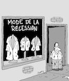 Cartoon: Vetements adaptes (small) by Karsten Schley tagged mode,recession,crise,economique,politique,emplois,faillites,pauvrete,societe