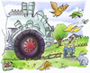 Cartoon: agricultural policy (small) by HSB-Cartoon tagged agricltural,policy,farmer,area,tractor,farm,field,idyll,idylle,nature,natur,hof,agrar,landwirtschaft,trecker,felder,feld,cartoon,karikatur,caricature,hsb,airbrush