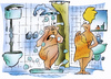 Cartoon: hartes Wasser (small) by HSB-Cartoon tagged wasser,stadtwerke,versorger,dusche,mann,frau,gebühren,bad,badezimmer,cartoon,airbrush,airbrushdesign,wc,stadt,stadtverwaltung,behörde,aqua,h2o,karikatur
